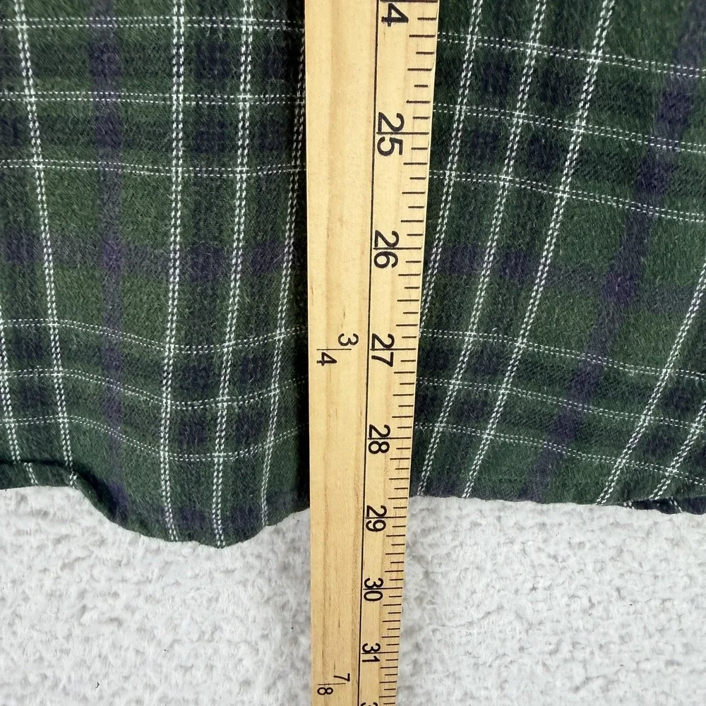 Levi's Shirt Mens Medium Green Plaid Flannel Long Sleeve Button Up Casual